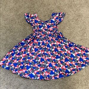 Dot dot smile Colorful Heart Pattern Kids Dress